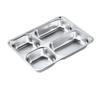 Jiyoushi Нержавеющая сталь 304, 4-секционная, разделенная, поднос для столовой