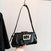 Fashion Women Handbag PU Leather Shoulder Bags Female Casual Solid Color Messenger Bag for Women Luxury Silver Underarm Bag