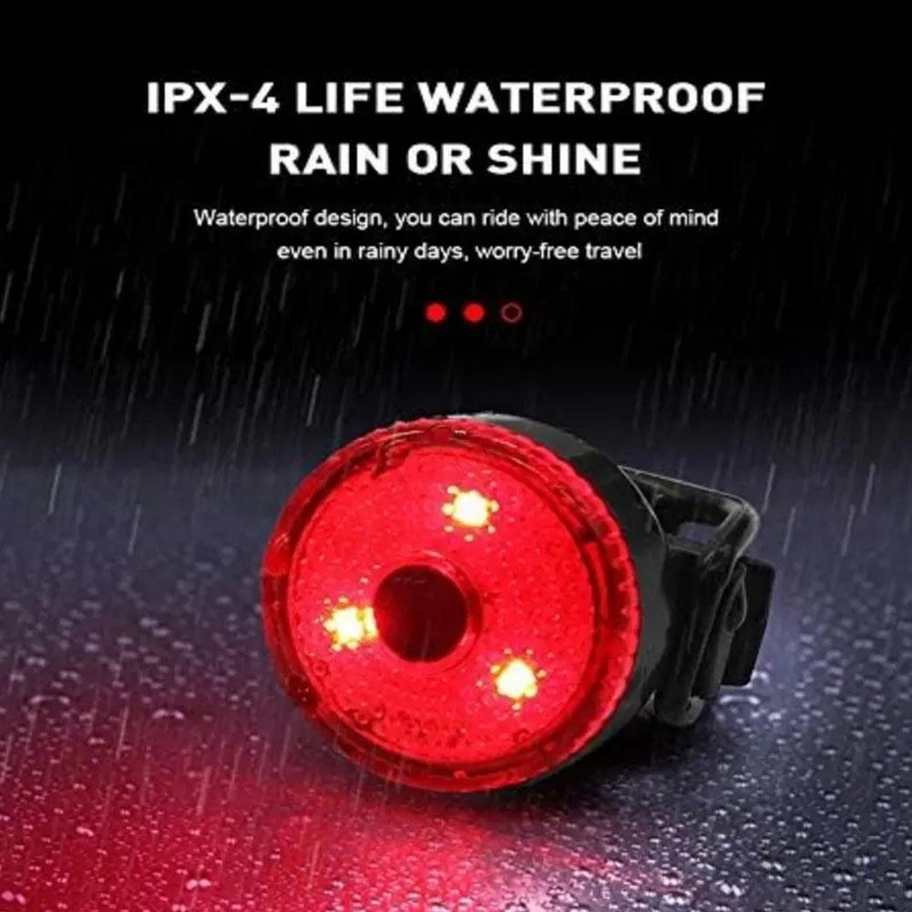 LED Bike Rear Light Waterproof Portable Safety Light Cycling Rear Tail Led Lamp Small Safety Light for Outdoor Cycling