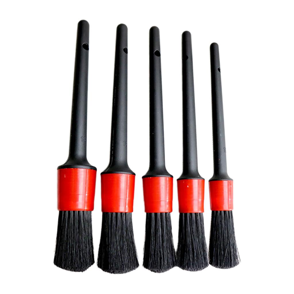 5PCS Car Brushes Car Detailing Brush Set Long Soft Bristle For Car Cleaning Detailing Brush Dashboard Air Outlet Wheel Brush