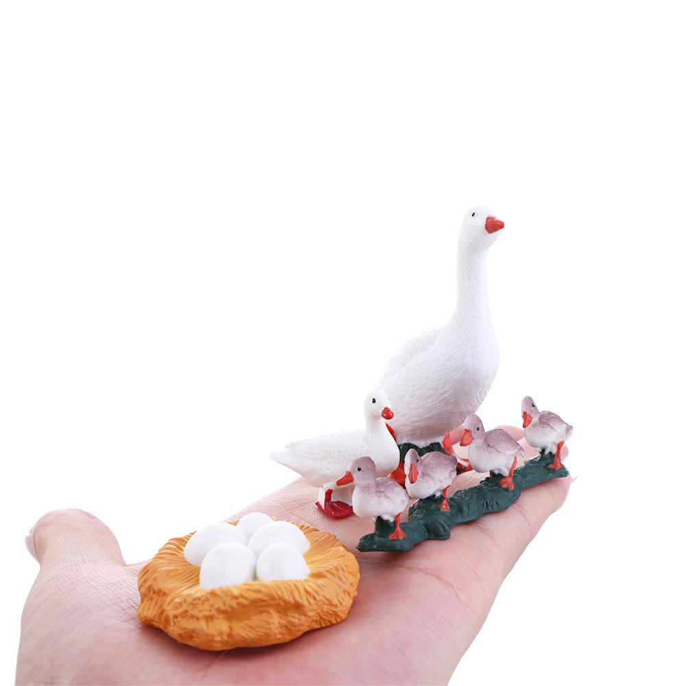 Hen Educational Toys Life Cycle Figures White Goose Cycle Duck Figurine Growth Cycle Simulation