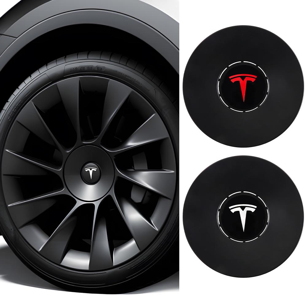 AAAIR1 4pcs 20 Inch Auto Styling For Tesla Model Y Car Wheel Center Hub Cap Badge Cover Tire Center Hubcaps Covers Decor Accessories