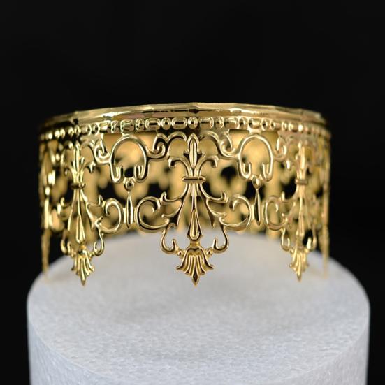 Топпер для торта Ржавчиноустойчивый Реалистично выглядящий Металлическая корона Топпер для торта Королевская тематика Детский праздник