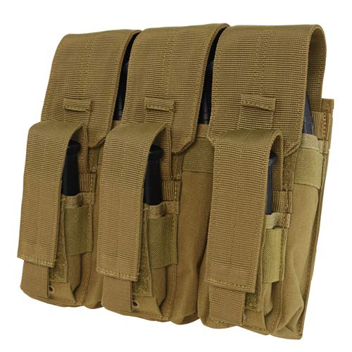 CONDOR Tactical Gear MA72 Triple AK Kangaroo Mag Pouch (Coyote Brown)