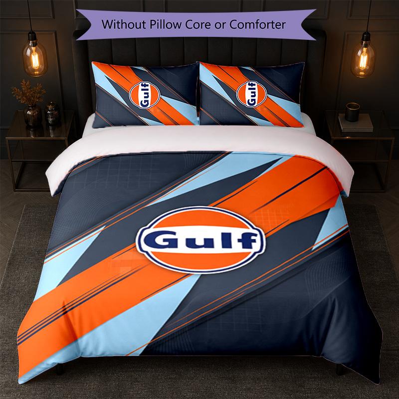 Gulf Print 3Pcs Bedding Set Duvet Cover With Two Pillowcases Soft Bed Linen For Household Bedroom