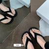 2025 Summer New Models, Minimalist Toes Beach Vacation Fashionable Contrasting Color Versatile Flip-flops Women's Summer Wear