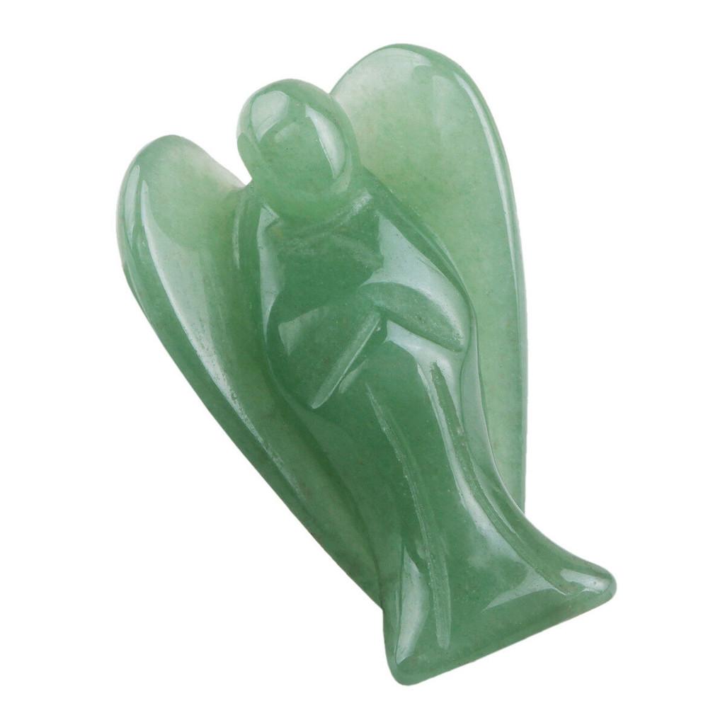 Carved Crystal Guardian Angel Figurine Pocket Stone Healing Craft Statue 1.5" Educational And Engaging Guardian Angel Pocket Stone For Spiritual