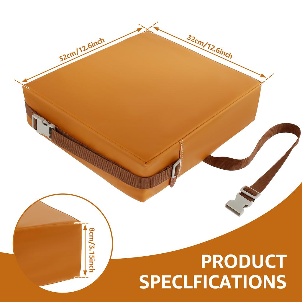 Non Slip Toddler Booster Seat Breathable Leather Chair Booster Seat Cushion with Safety Buckle High Density Foam Kids Seat Pad