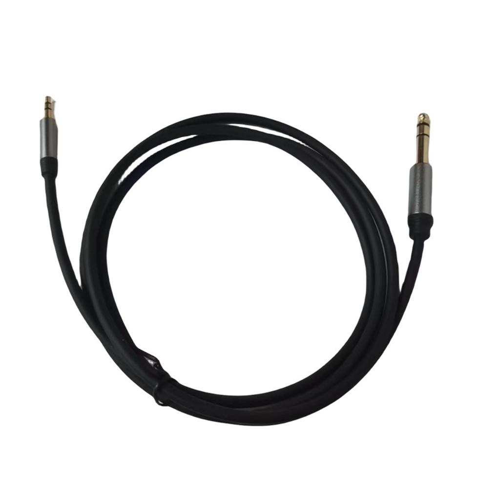 6.35mm 3.5mm Audio Cable Male To Male for Electric Guitar Mixing Console Powered Speaker Electronic Drum Noise Reduction