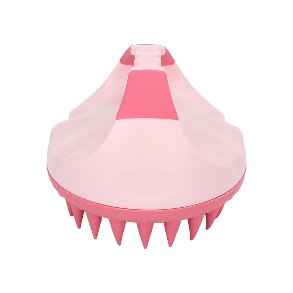 Hair Massager Soft Silicone Waterproof Manual Hair Massage Scalp Cleaning Anti Dandruff Shampoo Brush Pink