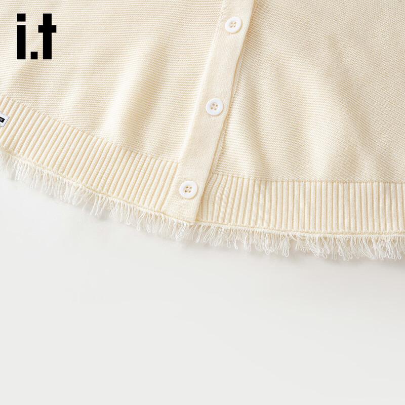 Izzue Women's V-Neck Fringe Knit Sweater