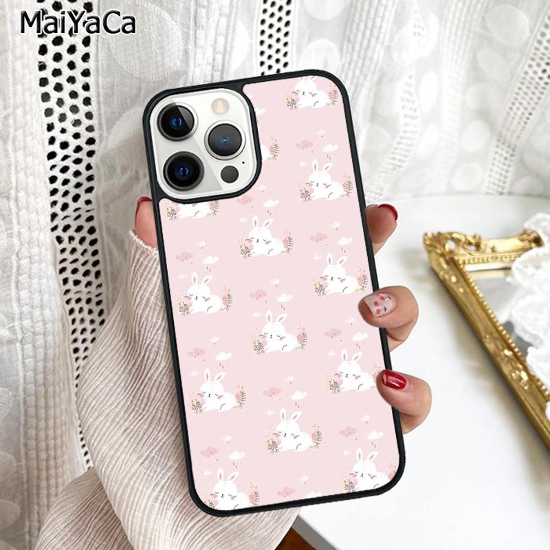 Чехол для телефона Кролики Зайчики Для iPhone 17 Air 16 16e 15 plus 11 12 13 14 pro max корпус coque
