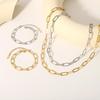 Vintage 18K Gold-Plated Handmade Necklace & Bracelet Set for Women
