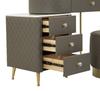 Bed Desk Sharon Grey With Stool Cm 120X40X75 (Stool Size Ø36X39)