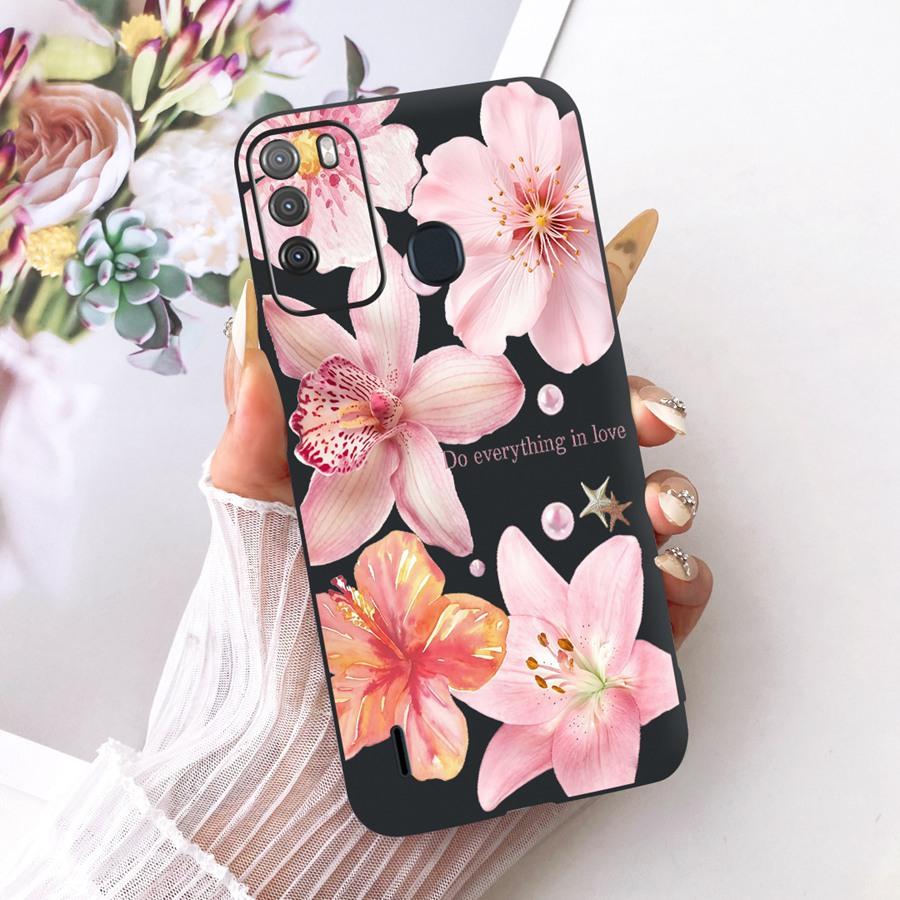 Case for Itel Vision 1 Pro Matte Soft Silicone Black butterfly Shockproof Phone Bags For ItelS16 S 16 Vision1pro Back Covers