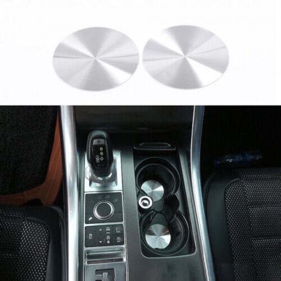 Central Console Water Cup Cover Trim For Range Rover Sport 14-2020 Steel Silver