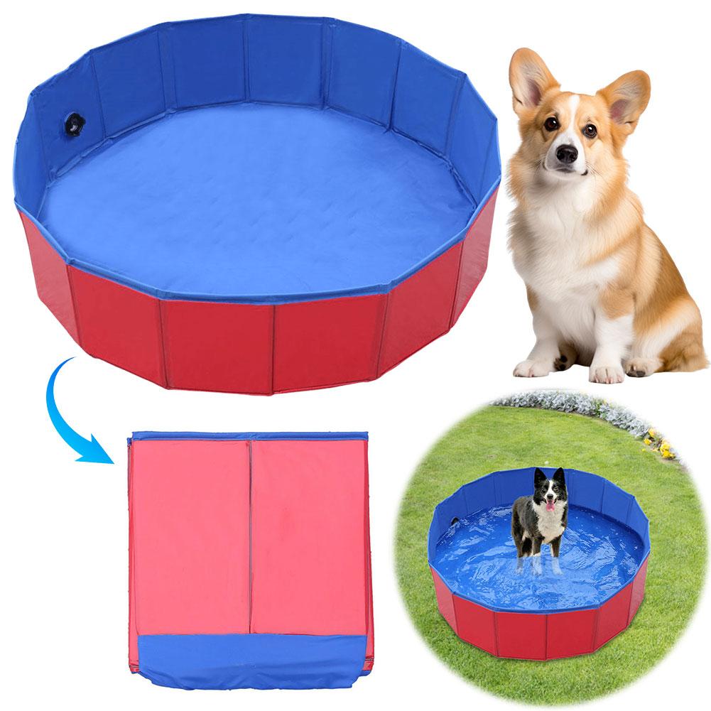 Foldable Pet Wading Pool Collapsible Pet Bathing Tub Kiddie Pool for Pets Dogs Cats and Kids