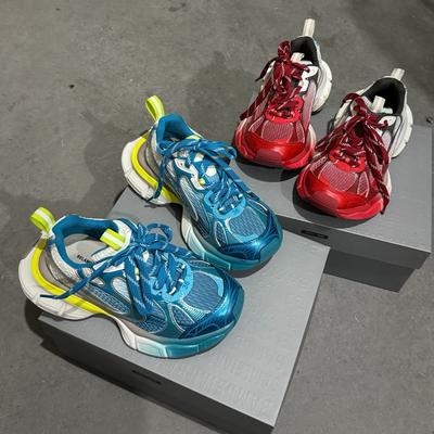 Париж постепенное изменение цвета папины кроссовки женские 2025 осень новые кожаные на толстой подошве сетчатые дышащие универсальные повседневные папины кроссовки