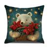 Рождественская наволочка с принтом снеговика, декоративная подушка, оформление для праздничной атмосферы в гостиной, диванная подушка