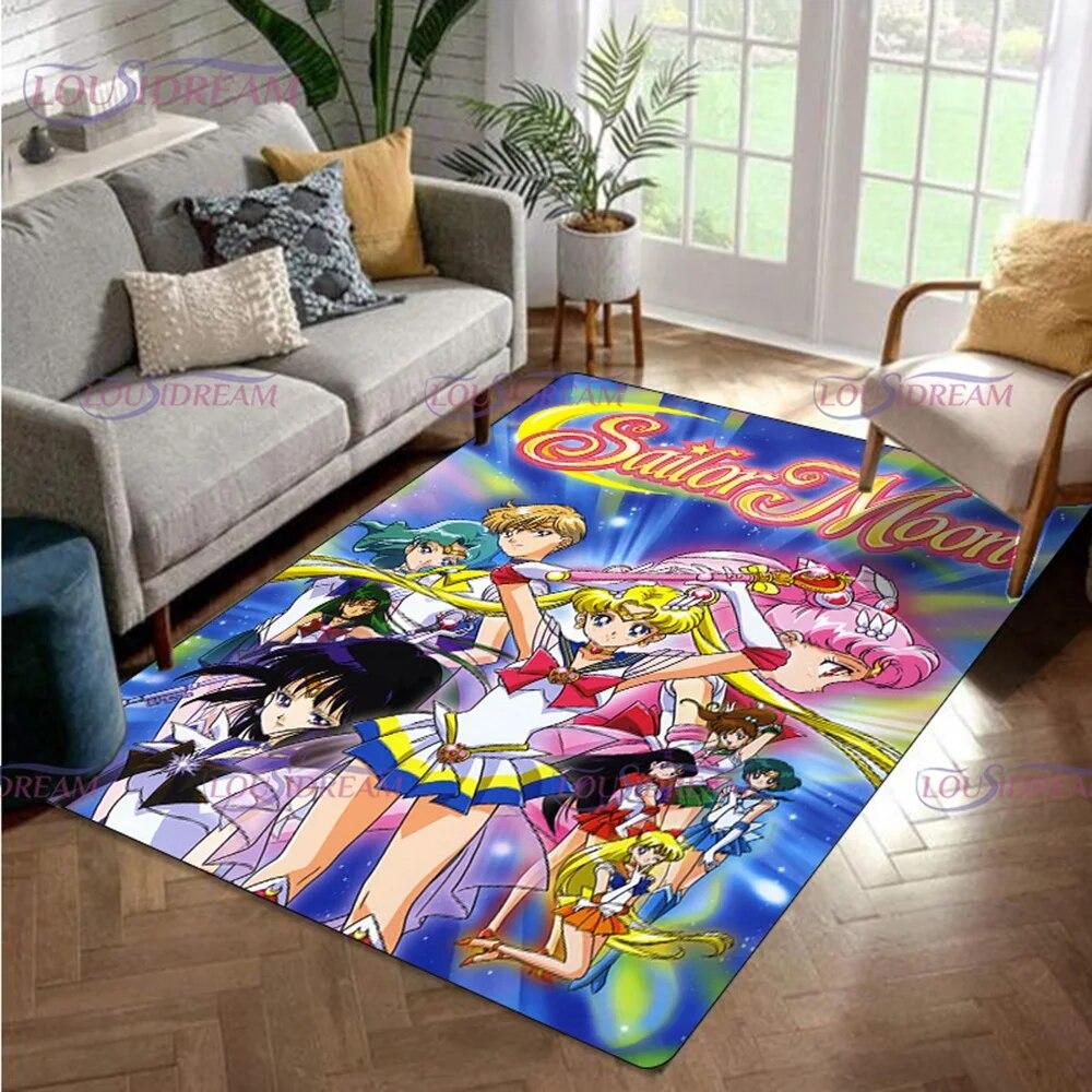 3D милые красочные коврики и ковры S-Sailor-M-Moon для гостиной, спальни, входа, большой площади, мягкий ковер, декоративный коврик