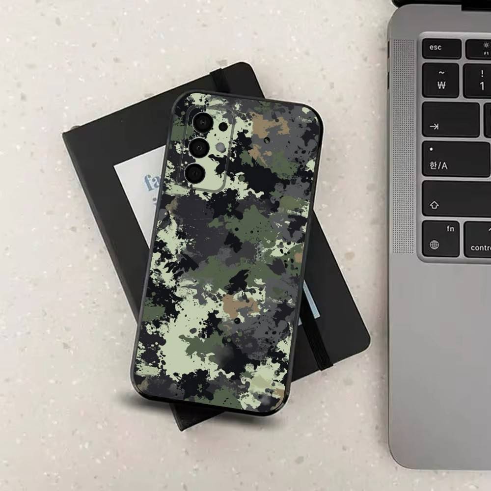 Camouflage Art Army For Samsung Galaxy A73,31,Note,22,71,53,32,72,41,8,9,52,J7,Soft Black Silicone Cover Case