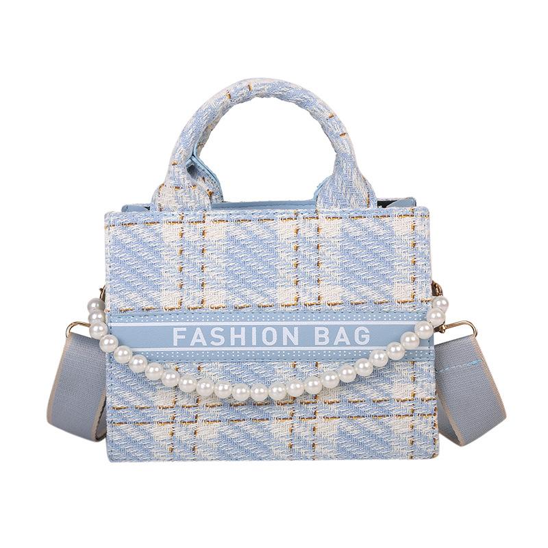 Portable Canvas Bag Small Bag Women's 2023 New Fashion Monet Water Lotus Tote Bag Crossbody Bag