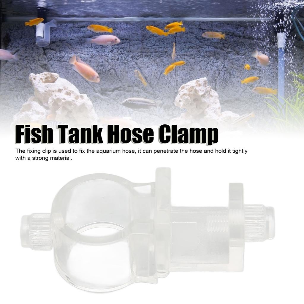 Aquarium Hose Clamp Transparent Split Type Plastic Water Pipe Fixing Clip for Fish
