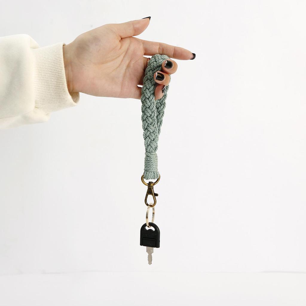 Hand-Woven Cotton Rope Keychain Lanyard Pendant