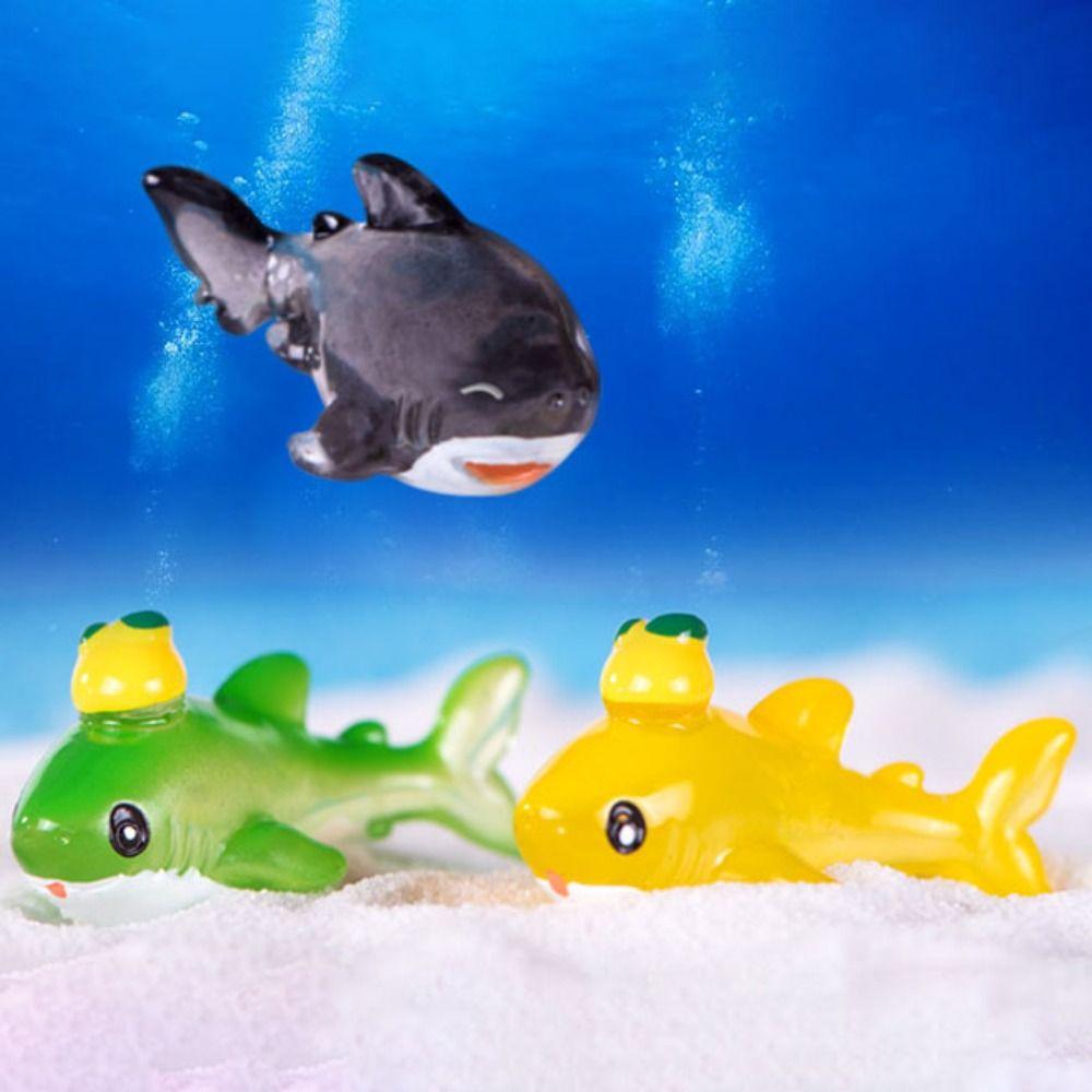 Мультяшная мультяшная статуэтка рыбы из смолы Мини-модели морской жизни Ремесло Миниатюрные фигурки морских животных