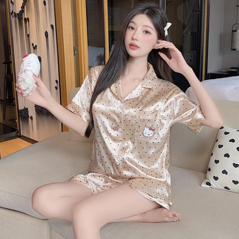 Premium Summer Small Fresh Short-Sleeved Shorts Sweet And Cute Loungewear Student Dormitory Suit Can Be Worn Outside