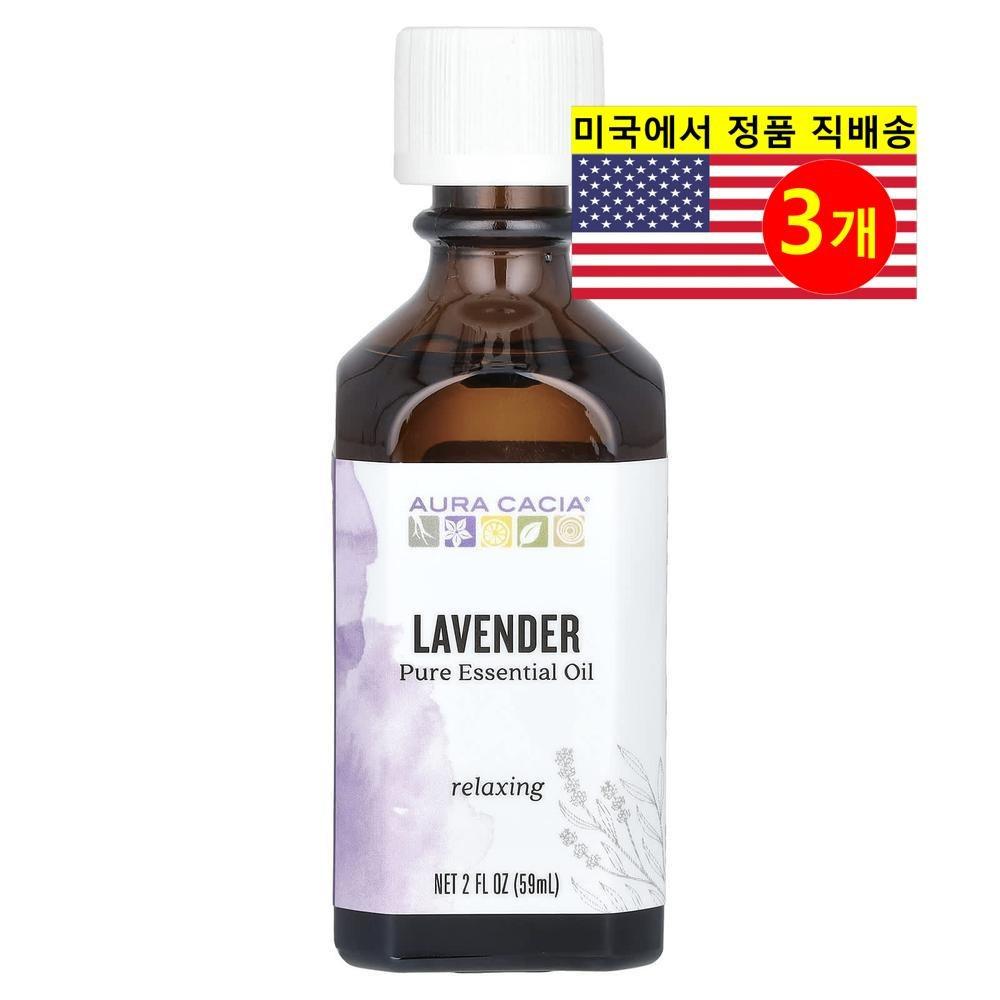 Aura Cacia Aromatherapy Pure Essential Oil Lavender, 59ml, 3 pcs.
