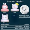 Children's Night Light Bear Rabbit Baby Nightlight Cute for Home Bedroom Kid USB Cartoon Led Lamp Christmas Gift