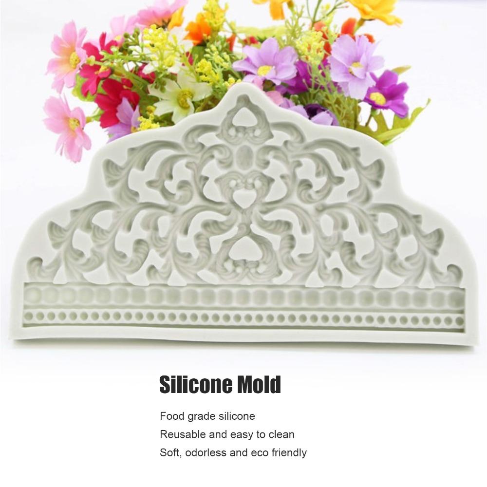 Pearl Border Detail Crown Silicone Mold Food Grade Silicone Chocolate Mold Party Decorations