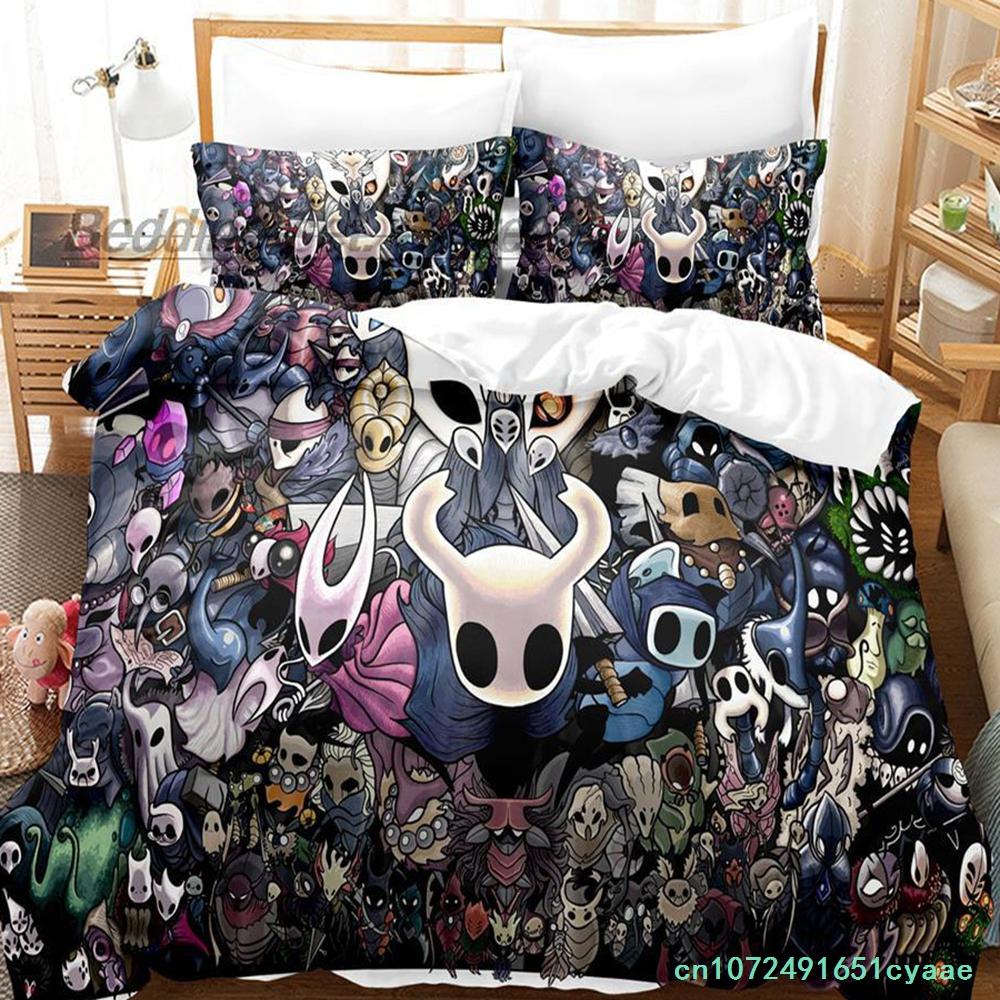 Постельное белье Hollow Knight Односпальное Двуспальное Полный Размер Queen King Размер Постельный Комплект Для Взрослых Детей Спальни Пододеяльник Комплекты 3D Печать Аниме Каваи