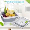 Yousheng Складной таз для мытья посуды с заглушкой для слива Портативный таз для мытья посуды Таз для мытья посуды Складная раковина Ванна Кухонный поднос для хранения Ведро для хранения на открытом воздухе
