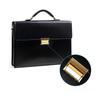 Men's Briefcase with Password Lock Business Briefcase Genuine Leather Briefcase Large Capacity Office Computer Official Bag