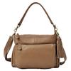 Genuine Leather Shoulder Bag Crossbody Handbag Ariel Plus Milk Tea [Notre Favorie] Women's (Gold Hardware)