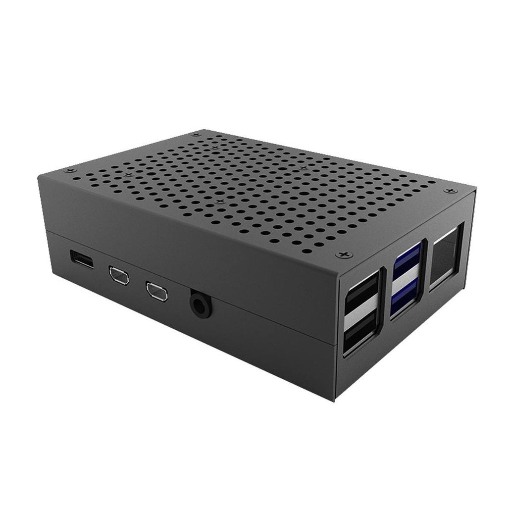 Raspberry Pi 4 Metal Case with Fan Support, Dual Color Options