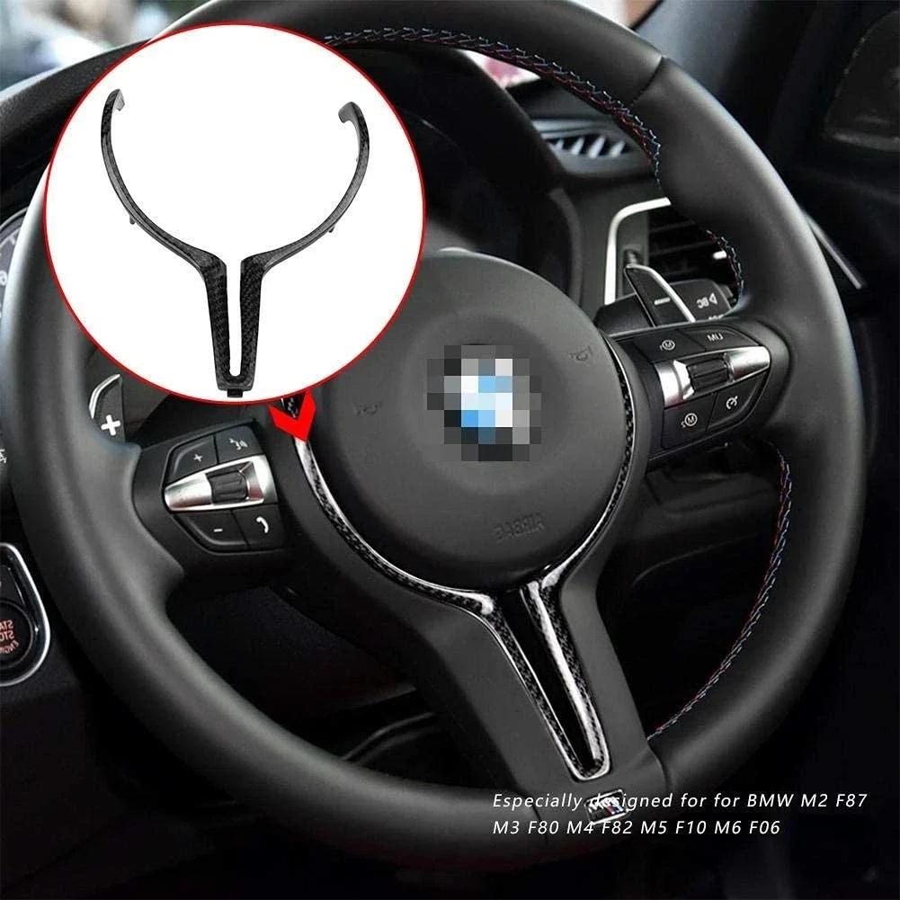 M Power Steering Wheel Covers Car Carbon Fiber M Sport Steering Wheel Trim for BMW M2 F87 M3 F80 M4 F82 M5 F10 M6 F06