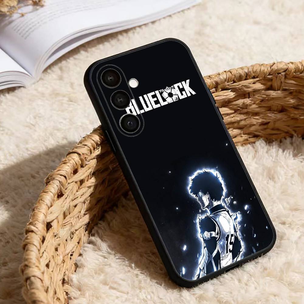 Синий Аниме Замок Чехол для Телефона для Samsung Galaxy A20, 21s, 22, 31, 32, 52, 53, 72, 73, 80, 91 Мягкий Черный Корпус