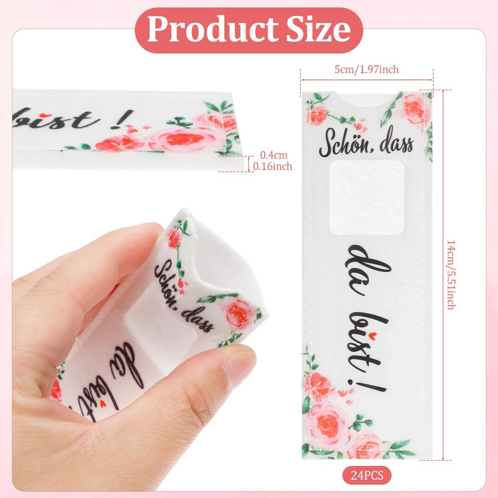 24 шт. войлочные подарочные пакеты "Рад, что ты здесь" Упаковка для шоколада Подарочный пакет для конфет Детская вечеринка по случаю дня рождения Юбилей Декор