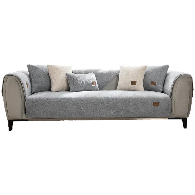 Утолщенная универсальная плюшевая подушка в скандинавском стиле на весну, осень и зиму, нескользящий кожаный чехол для дивана, новый чехол-полотенце