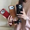 Кронштейн с ремешком на запястье для чехла на телефон Apple 17promax iPhone16 love horse 15 кошелек с картами 14 женский