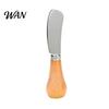 Free Countertop Knife Upright Butter with Solid Wood Handle Stainless Steel Cheese Smearing Tool Spreader for Toast Jam Non-Slip Peanut Ergonomic
