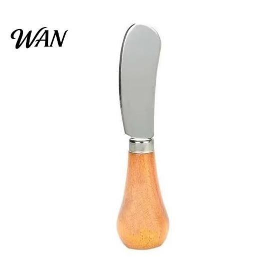 Free Countertop Knife Upright Butter with Solid Wood Handle Stainless Steel Cheese Smearing Tool Spreader for Toast Jam Non-Slip Peanut Ergonomic