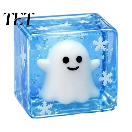 Hand Relaxation Toy Halloween Ghost Cube Squeeze Toy, Pumpkin Bat Stress Relief with Sensory Snowflake, for Party Favors