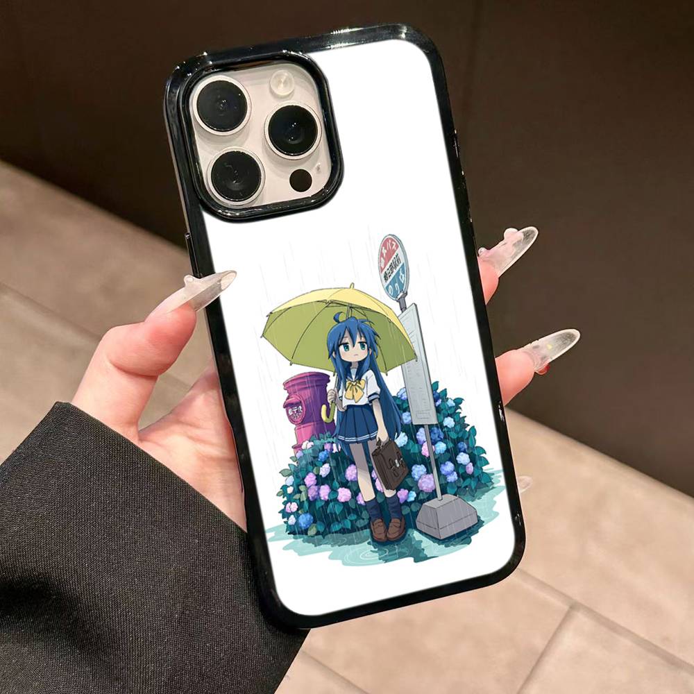 K-Konata Izumi Счастливая S-Звезда Для IPhone 11 12 13 14 15 16 17 Pro Max Plus Ударопрочные Задние Чехлы для Телефона из ТПУ+ПК