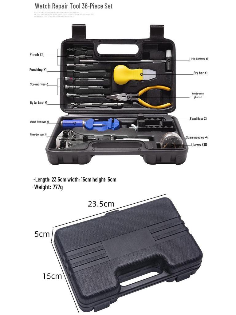 Набор инструментов для ремонта часов из 147 предметов с набором для разборки и открывателем в сумке для инструментов