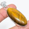 Tiger Eye Handmade 925 Sterling Silver Jewelry Pendant 2.25" v6K26