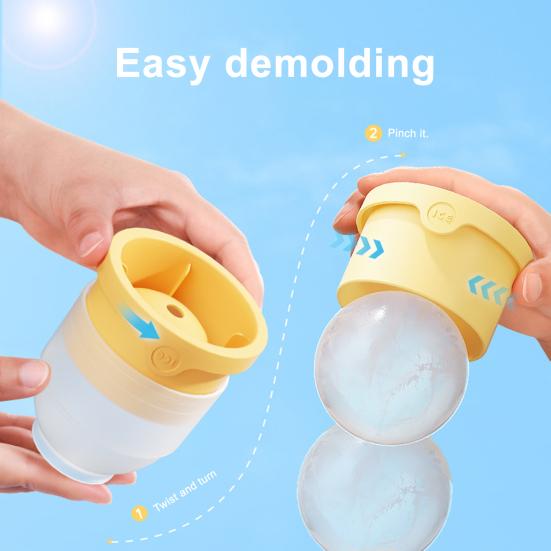 4 шт. Силиконовая форма для ледяных шариков Круглый поднос для кубиков льда Без БФА Легкое извлечение Сферический ледогенератор для виски коктейлей